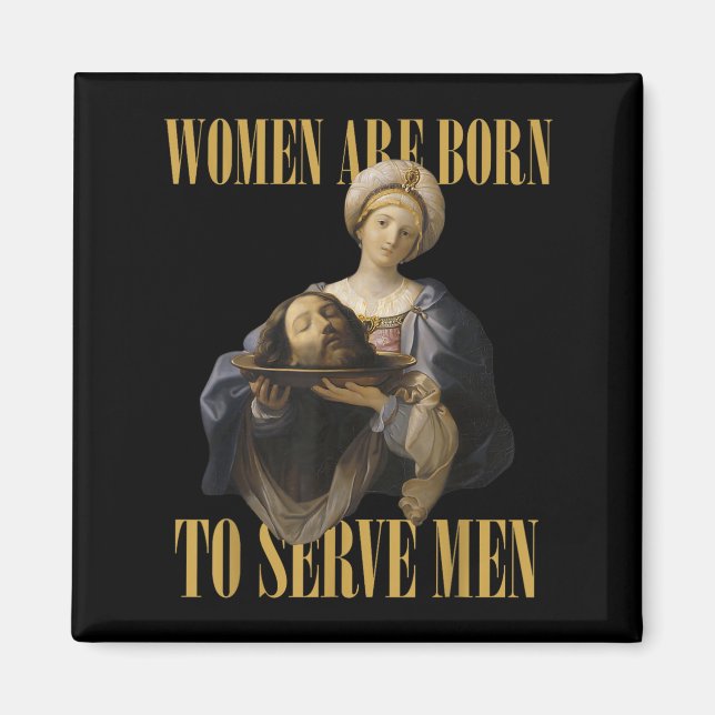 Född i  Manar Christian Chef Girl Motivational Magnet (Framsidan)