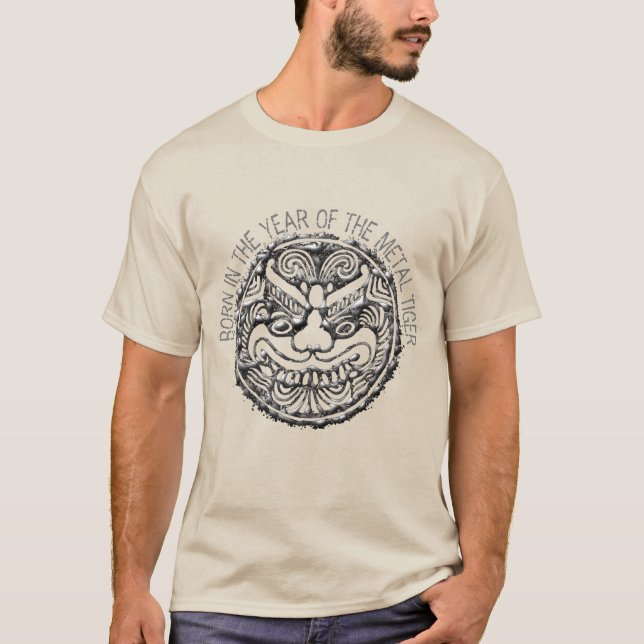 Född i Manarna Metall Tiger T Shirt (Framsida)