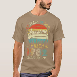 Född i mars 1982 40:e födelsedagen 1982 40 år t shirt