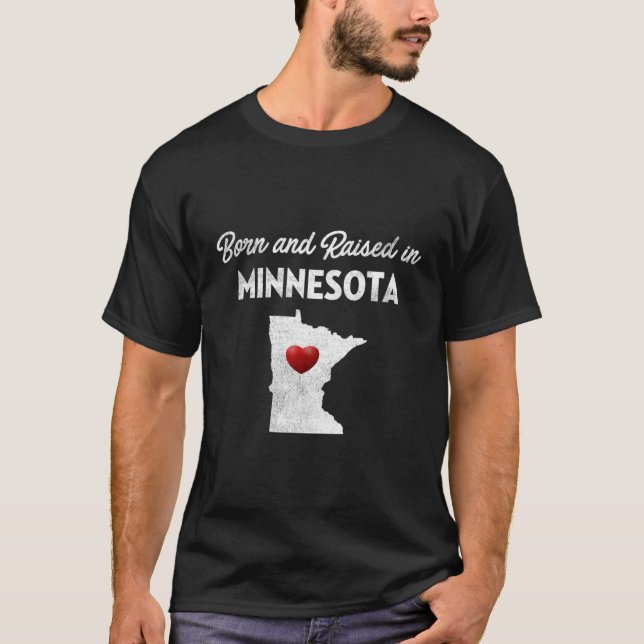 Född i Minnesota Minnesota Shirt Mn T (Framsida)