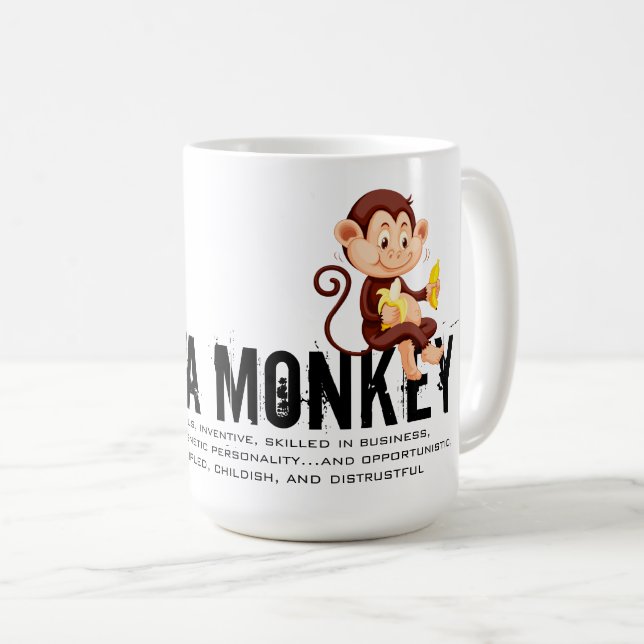 Född i Monkey-året Kaffemugg (Framsida höger)