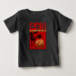 Född i Monkey Year Anpassningsbar Year Baby Tee Shirt