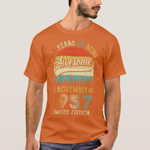 Född i november 1957 65e födelsedagen 1957 65 år t shirt