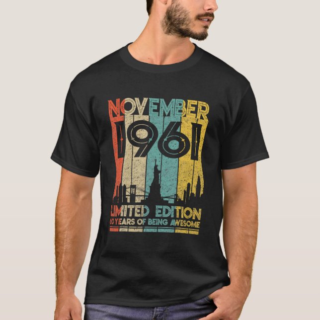 Född i november 1961 Begränsad utgåva 60 T Shirt (Framsida)