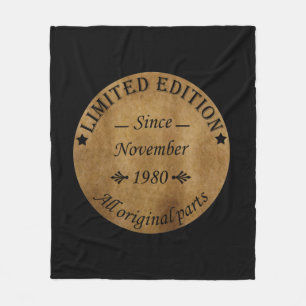 född i november 1980 vintage fleecefilt