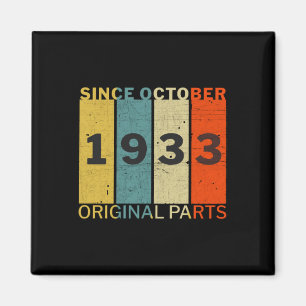 Född i oktober 1933 Lättburet födelsedag Retro-cit Magnet