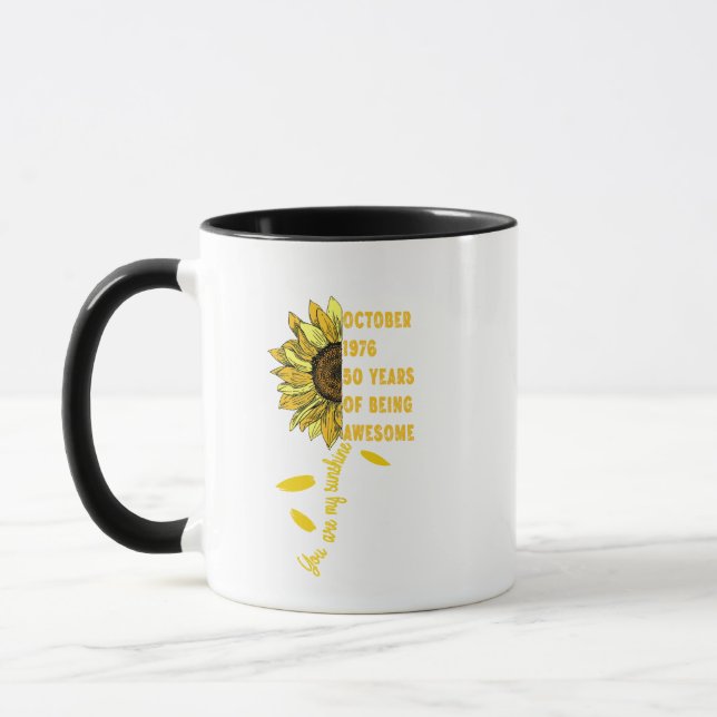 Född i oktober 1966 Sunflower 60-årsdag 60 år Mugg (Vänster)