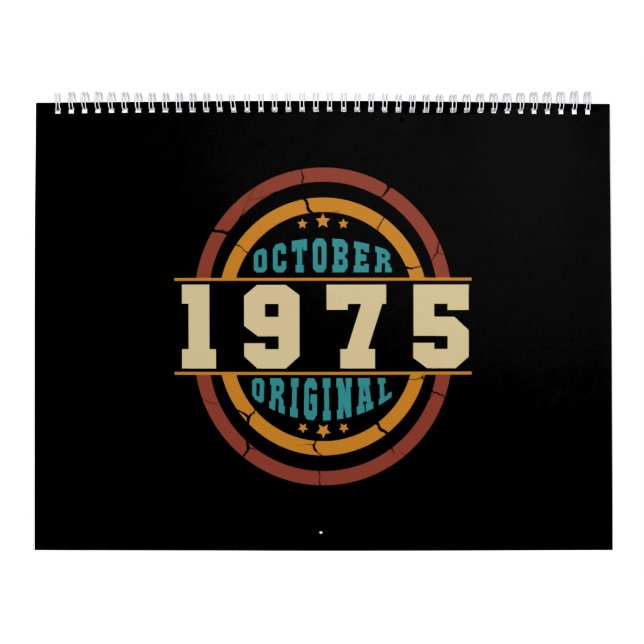 Född i oktober 1975 Orginal Retro Kalender (Omslag)