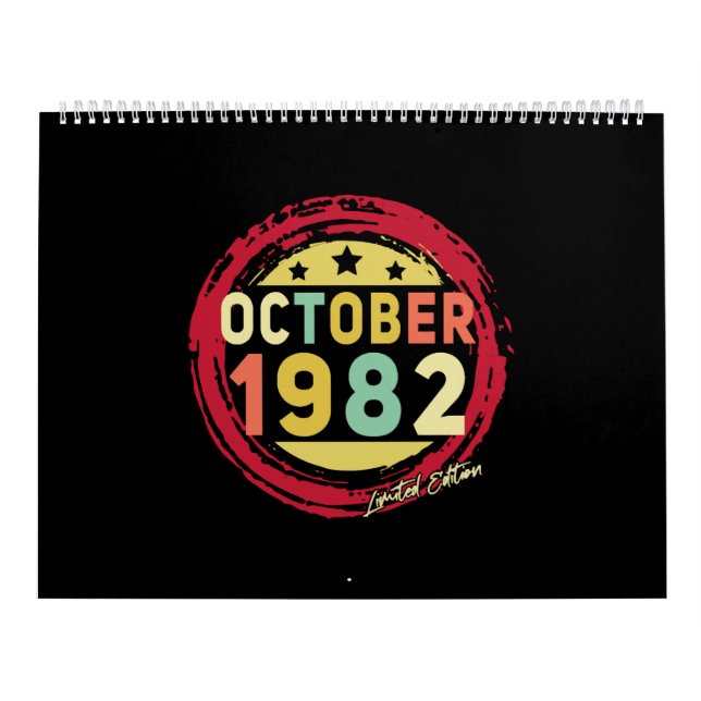 Född i oktober 1982 Vintage Gift Kalender (Omslag)