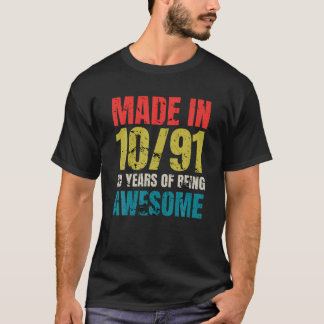 Född i oktober 1991. 30 år efter Fantastisk VI T Shirt