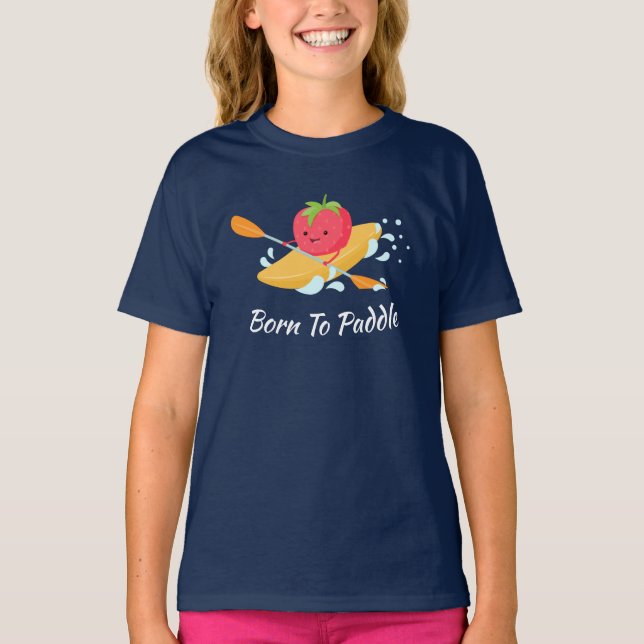 Född i Paddle Kayak T Shirt (Framsida)