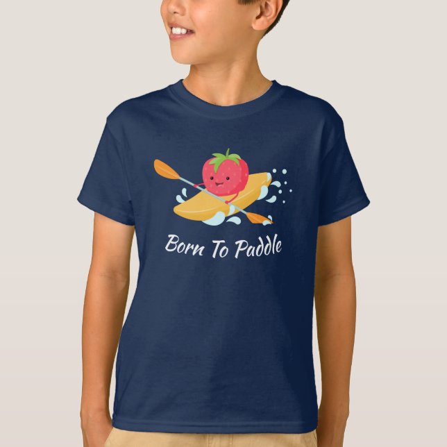 Född i Paddle Kayak T Shirt (Framsida)