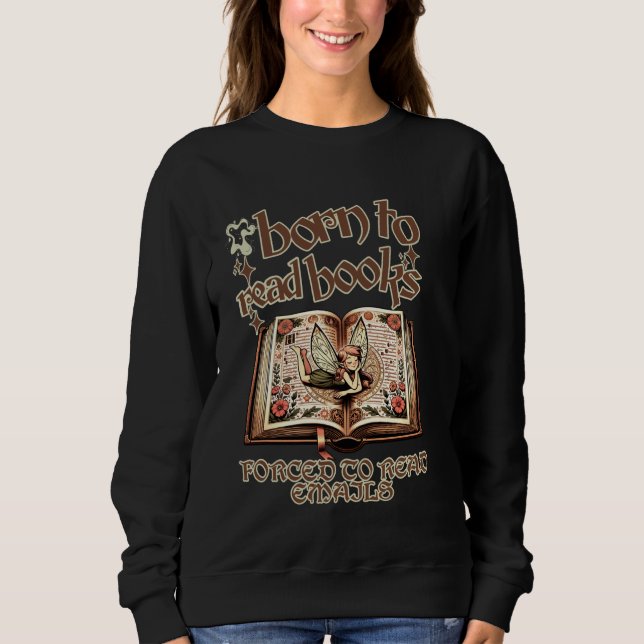 Född i Read Bokar forcerad att läsa e-post - Lusny T Shirt (Framsida)