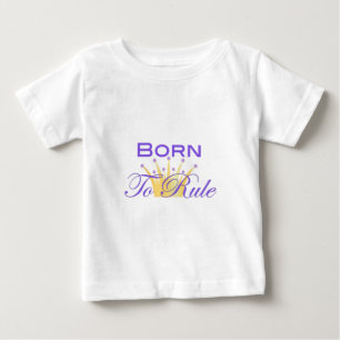 Född i Regel med Cute Krona Tee Shirt