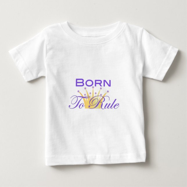 Född i Regel med Cute Krona Tee Shirt (Framsida)