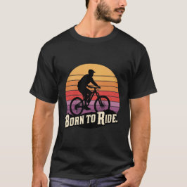 Född i Ride - Retro Cyclist T Shirt