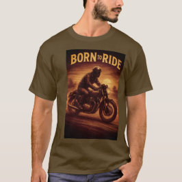 Född i Ride - Vintage motorcykel T-Shirt