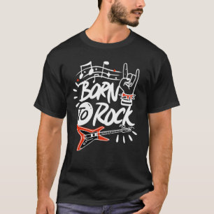 Född i Rock musik Rock and roll 80-talets Älskare  T Shirt