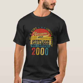 Född i september 2000 Vintagen Retro 21 Y T Shirt