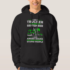 Född i september – Lastbilschaufför med attityd Hoodie