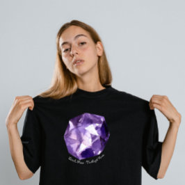 Född i Shine - Amethyst Power Februari Birthston T Shirt