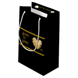 Född i Shine Black och Guld Large Gift Bag