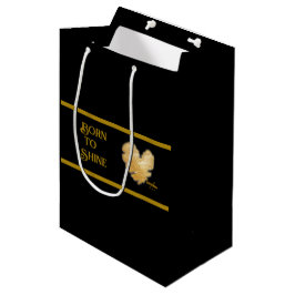 Född i Shine Black och Guld Medium Gift Bag