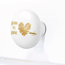 Född i Shine Ceramic Knob av Poet Adiela Akoo Knopp