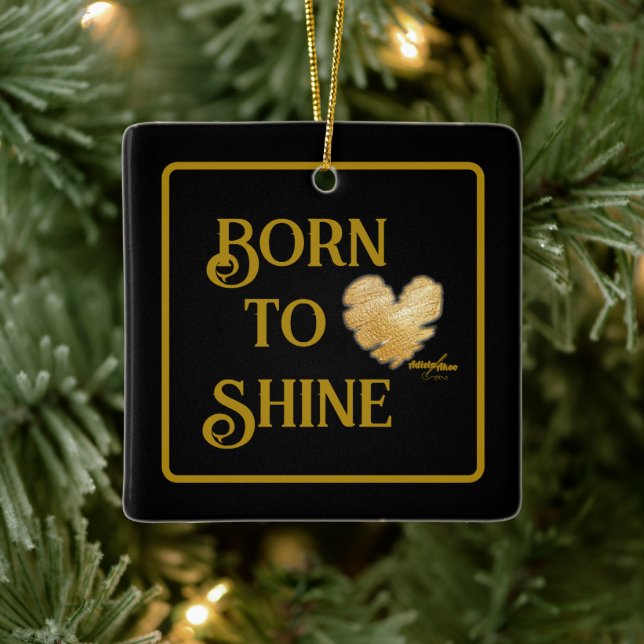 Född i Shine Ornament (Träd)