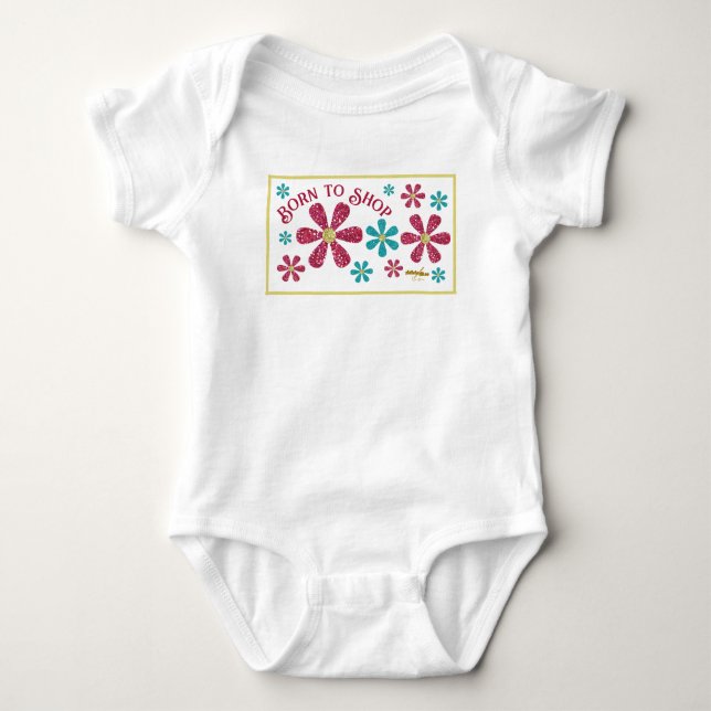 Född i Shop Baby Bodydräkt T Shirt (Framsida)