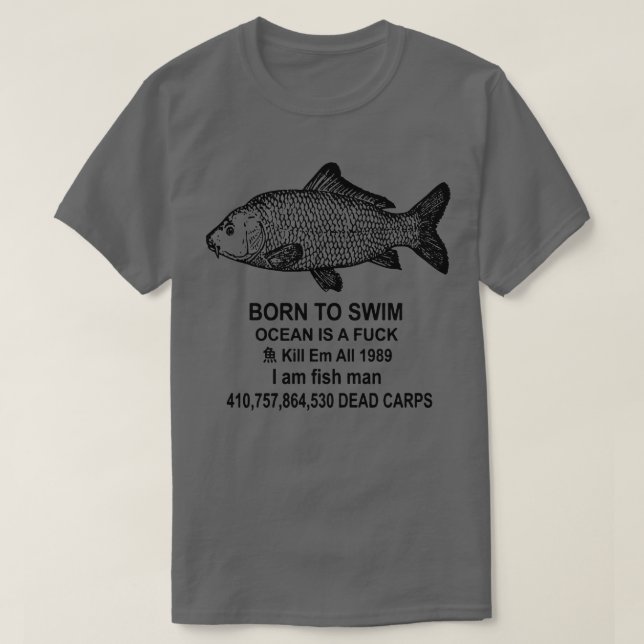 Född i Simma Ocean är ett TShirt T Shirt (Design framsida)