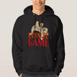 Född i spel hoodie