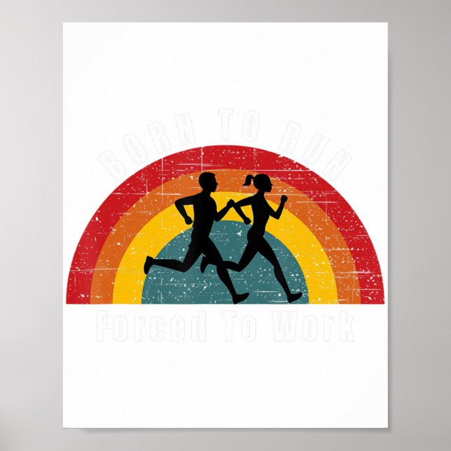 Född i Springa tvingad att arbeta under Marathon-S Poster (Framsidan)