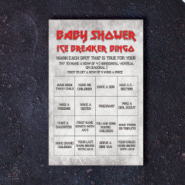 Född i Sten - Baby Shower Ice Bingo