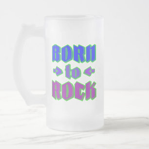 Född i sten, rock musik frostat ölglas