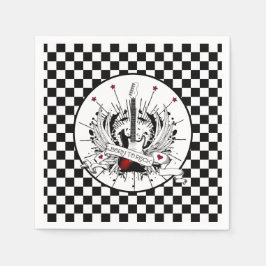 Född i Sten & Roll Guitar Rocker Metall Musician Pappersservett