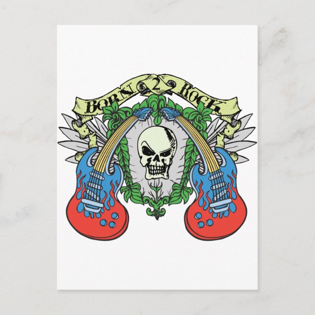 Född i Sten Vykort (Framsida)