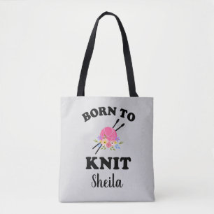 Född i Sticka Knitter Knitting Tygkasse