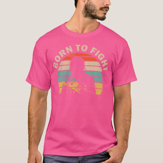 Född i strid - Muay Thai T Shirt (Framsida)
