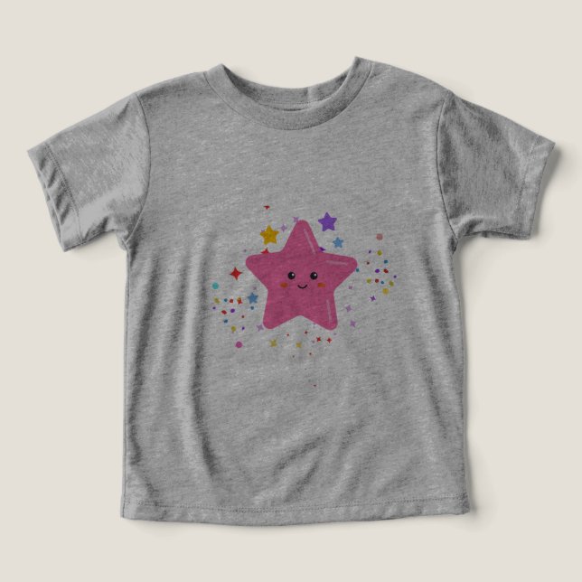 född i superstjärna t shirt (Design Framsida)