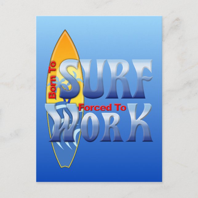 Född i Surfa Vykort (Framsida)