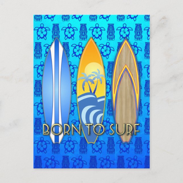 Född i Surfa Vykort (Framsida)