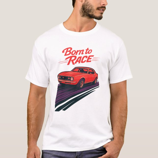 Född i Tävling 1967 Chevrolet Camaro T-Shirt (Framsida)