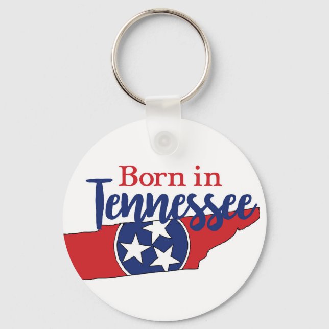 Född i Tennessee State Symbols Volunteer State Nyckelring (Framsida)