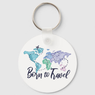 Född i Travel Nyckelring