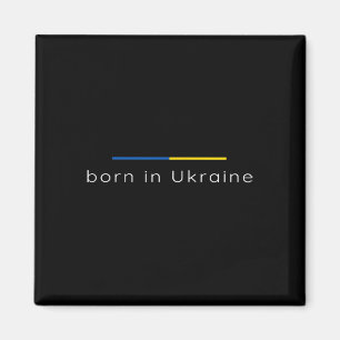 Född i Ukraina - Stöd Ukraina Patriotisk Magnet