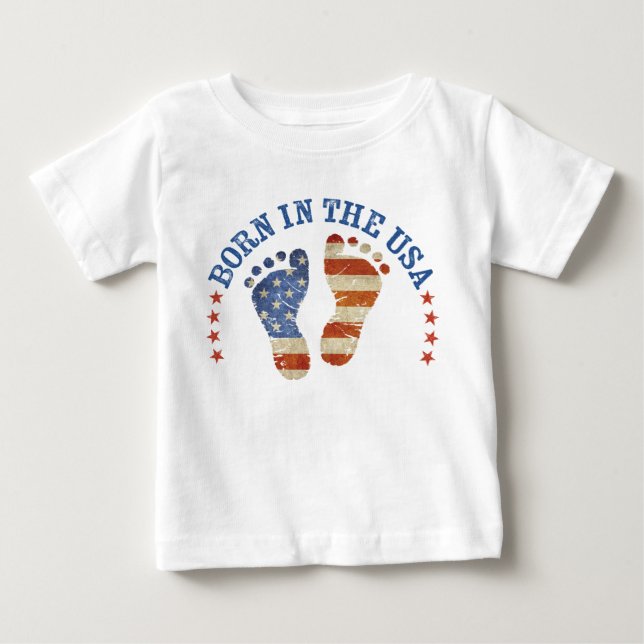 Född i USA Baby Body och T-Shirt (Framsida)