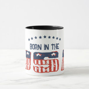 Född i USA Grunge Version Patriotic Mugg