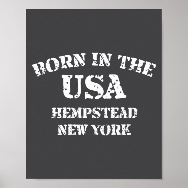 Född I Usa Hempstead New York Nött Utseende Poster (Framsidan)