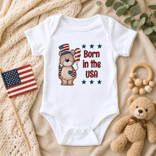 Född i USA Patriotisk T Shirt